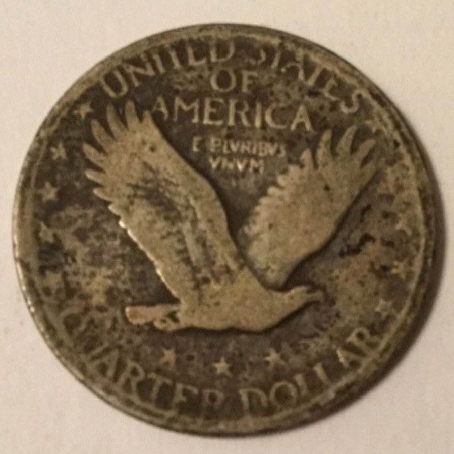 1916-Standing-Liberty-Quarter-.-.-.-But-It's-The-Rare-Reverse-Type